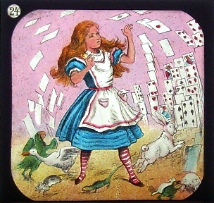 Alice in Wonderland - magic lantern slide